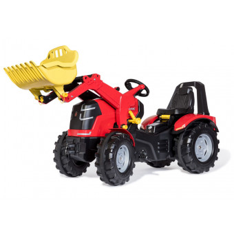 Tracteur à pédales X-Trac premium rouge avec chargeur- Rollytoys 651009