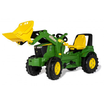 Tracteur à pédales RollyFarmTrac Premium John Deere 7310R avec chargeur - Rollytoys 730032