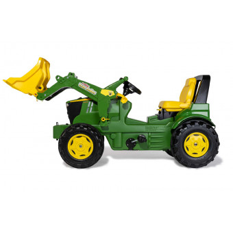 Tracteur à pédales RollyFarmTrac Premium John Deere 7310R avec chargeur - Rollytoys 730032