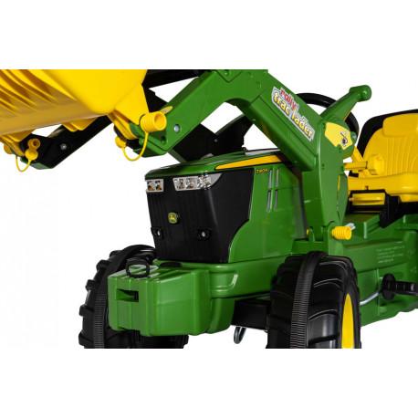 Tracteur à pédales RollyFarmTrac Premium John Deere 7310R avec chargeur - Rollytoys 730032
