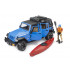 Jeep Wrangler Rubicon avec kayak et kayakiste - Bruder 02529