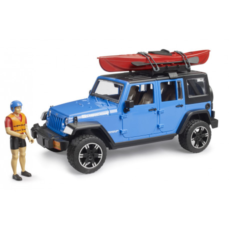 Jeep Wrangler Rubicon avec kayak et kayakiste - Bruder 02529