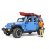 Jeep Wrangler Rubicon avec kayak et kayakiste - Bruder 02529