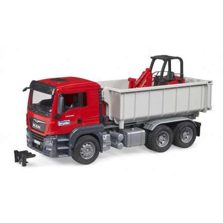 Camion MAN TGS avec benne déposable et chargeur Schäffer - Bruder 03767