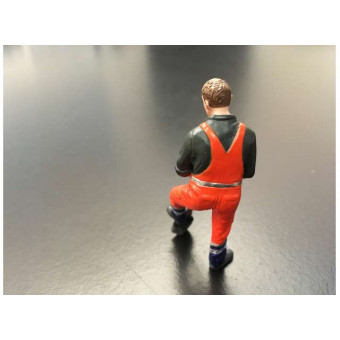 Homme BTP orange bêchant - AT-Collections