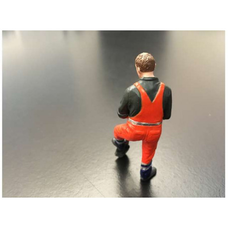 Homme BTP orange bêchant - AT-Collections