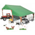 Hangar de ferme avec tracteur Case IH et animaux - Britains 47019