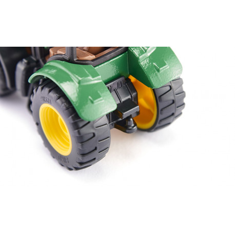 Tracteur John Deere avec pince à bois - Siku