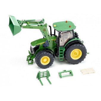 Tracteur JD 7310R avec chargeur RC Bluetooth - Siku