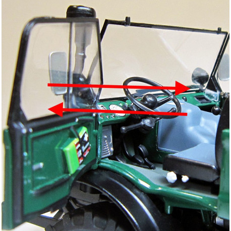 Unimog 406 vert foncé avec capote - Weise-Toys 1048