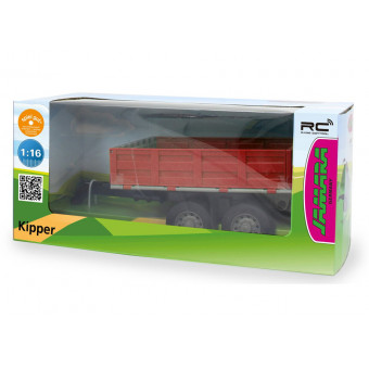 Remorque rouge radio-commandée pour tracteur RC Jamara