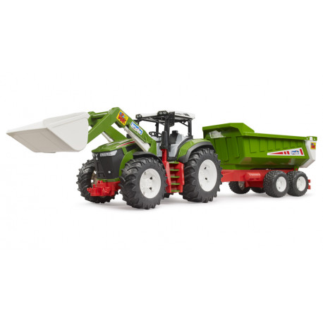 Tracteur Roadmax avec chargeur et remorque - Bruder 03452