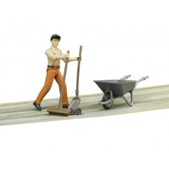 Set figurine employé municipal Bruder