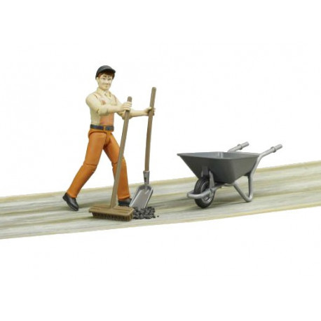 Set figurine employé municipal Bruder