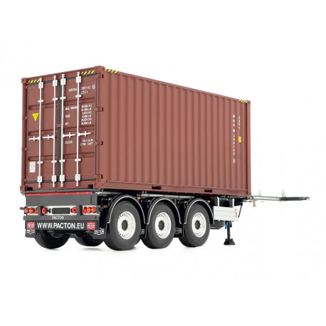 Remorque porte-container PACTON extensible anthracite - Marge Models 2325