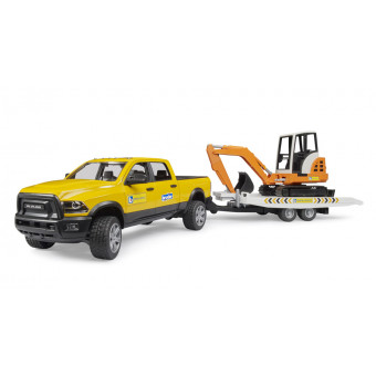 Pick-up RAM Rental Service avec mini-pelle - Bruder 02546