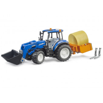 Tracteur New Holland T5.120 avec chargeur et bennette - Bruder 02187
