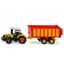 Tracteur Claas avec remorque d'ensilage