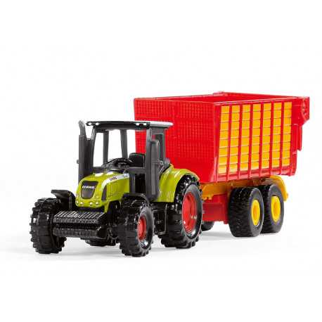 Tracteur Claas avec remorque d'ensilage - Siku 1650