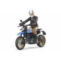 Moto Scrambler Ducati Desert Sled avec motard - Bruder