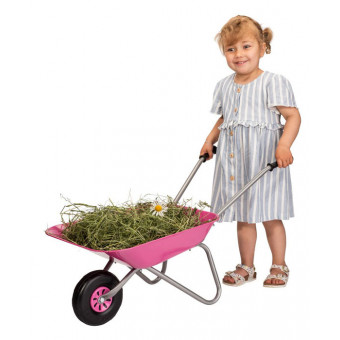 Brouette enfant en métal rose - Rollytoys 274802