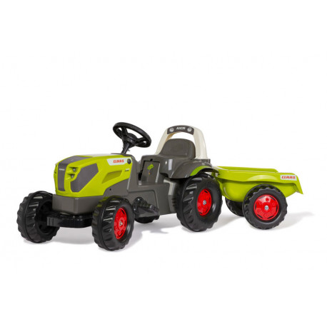Tracteur à pédales Rollykid Claas Axos 240 avec remorque - Rollytoys 015047