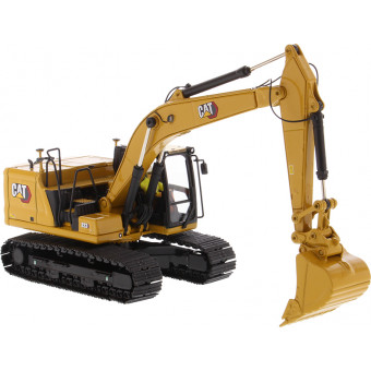 Pelle hydraulique Caterpillar 323 avec figurine