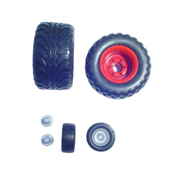 2 roues de presse Fendt + 2 petites roues de pick-up 1/32