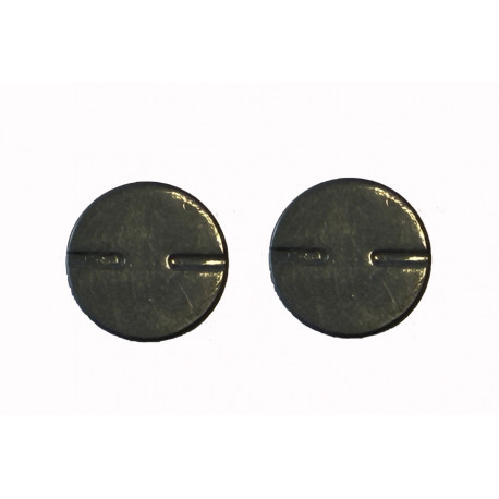 Lot de 2 caches moyeux gris foncé diamètre 1,2 cm 1/32