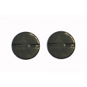 Lot de 2 caches moyeux gris foncé diamètre 1,2 cm 1/32