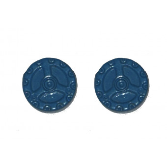Lot de 2 caches moyeux bleus diamètre 0,8 cm 1/32