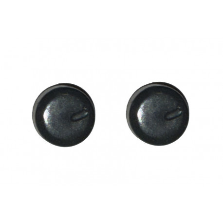 Lot de 2 caches moyeux miniatures gris foncé de diamètre 0,8 cm à l'échelle 1/32