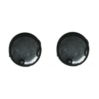 Lot de 2 caches moyeux gris foncé diamètre 0,7 cm 1/32