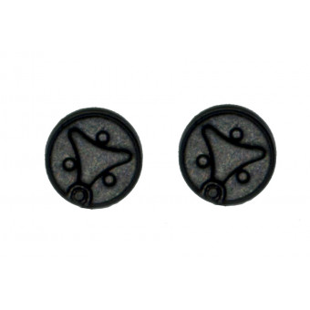Lot de 2 caches moyeux noirs diamètre 0,6 cm 1/32