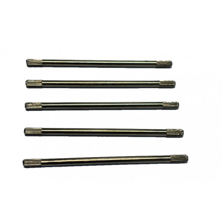 Lot de 5 axes de roue en métal argenté L 7cm 1/32