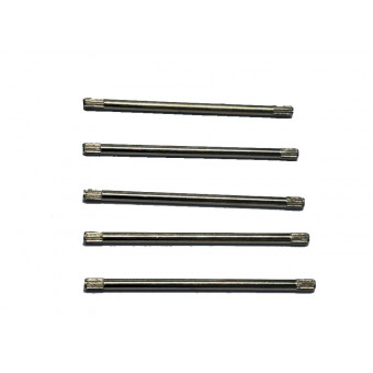 Lot de 5 axes de roues en métal argenté L 6,1 cm 1/32