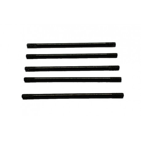 Lot de 5 axes de roues noirs L 7cm 1/32