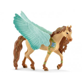 Figurine licorne ailée arc-en-ciel, poulain — Griffon