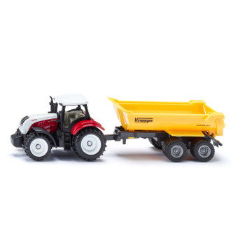 Tracteur Steyr CVT 6230 avec benne Krampe - Siku 1132