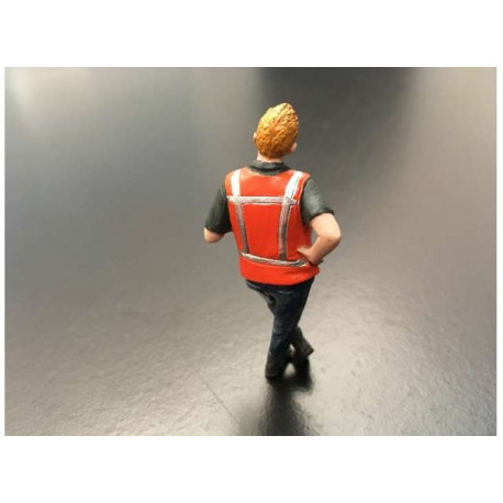 homme BTP orange accoudé - AT-Collections