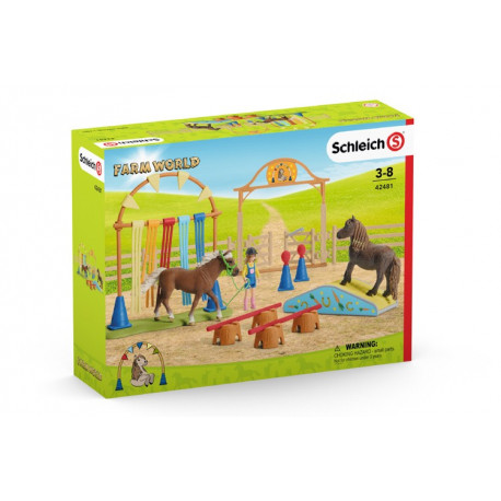 Entraînement d'agility pour poney - Schleich