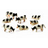 Set de 8 vaches noires et blanches - Kids Globe