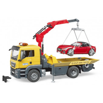 Camion dépannage Man avec voiture Roadster - Bruder