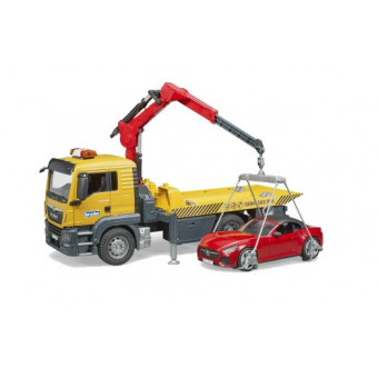 Camion dépannage Man avec voiture Roadster - Bruder