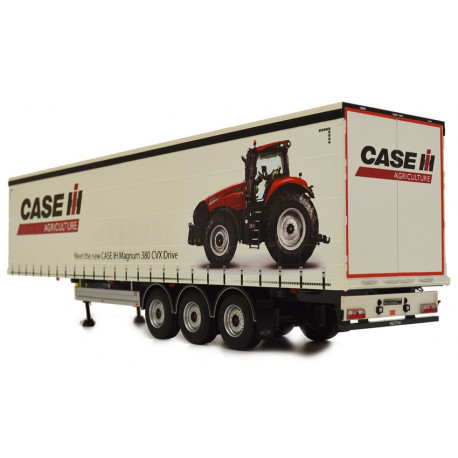 Semi remorque Pacton bâchée CASE IH design - Marge Models