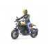 Moto Ducati Scrambler avec motard - Bruder