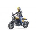 Moto Ducati Scrambler avec motard - Bruder 63053