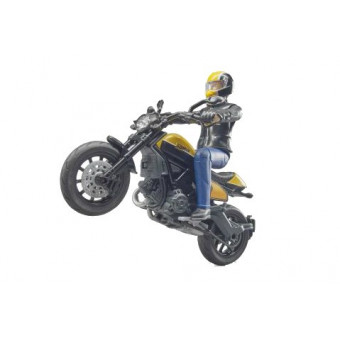 Moto Ducati Scrambler avec motard - Bruder