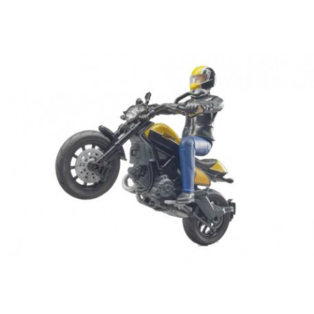 Moto Ducati Scrambler avec motard - Bruder
