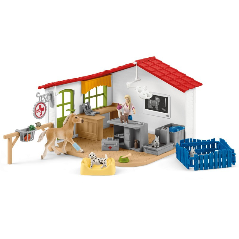 Schleich Horse Club - Clinique vétérinaire mobile avec poulain, Figurines  pour Enfants